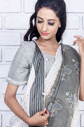 Grey Striped Blouse